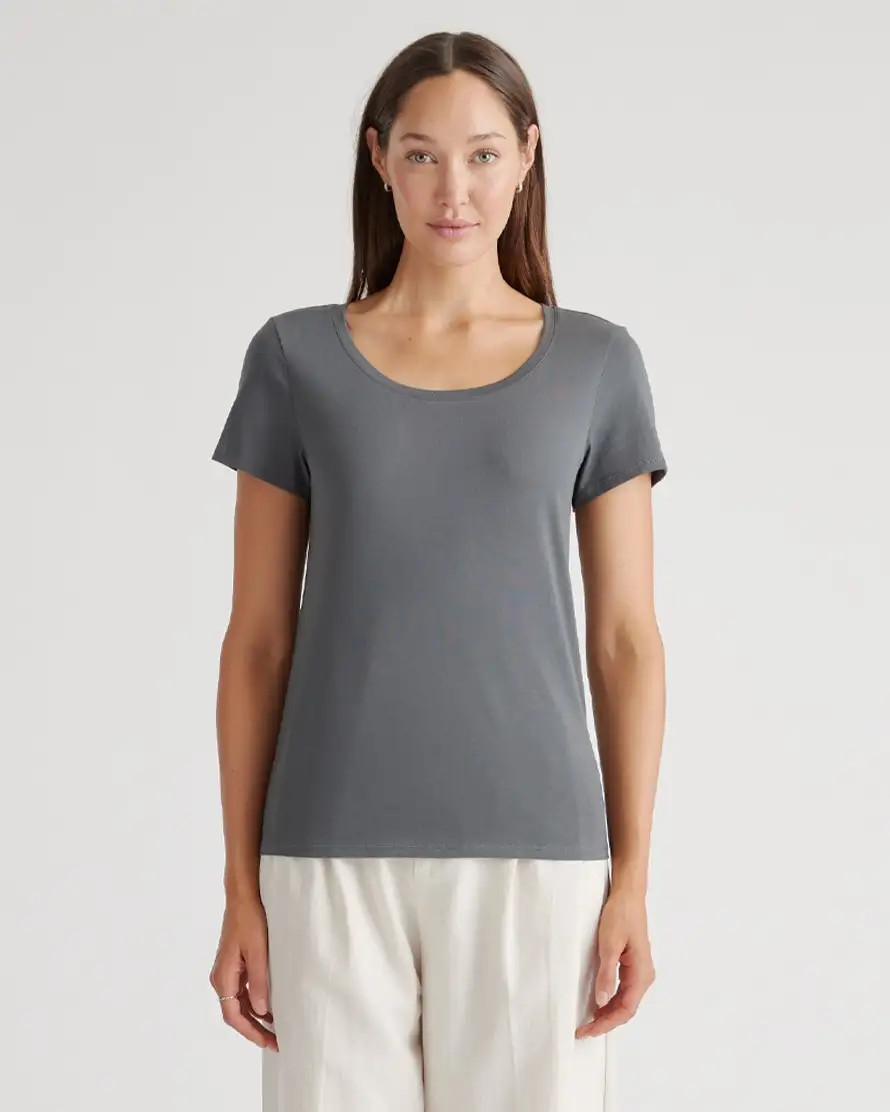 Cotton Modal Scoop Neck Tee | Quince