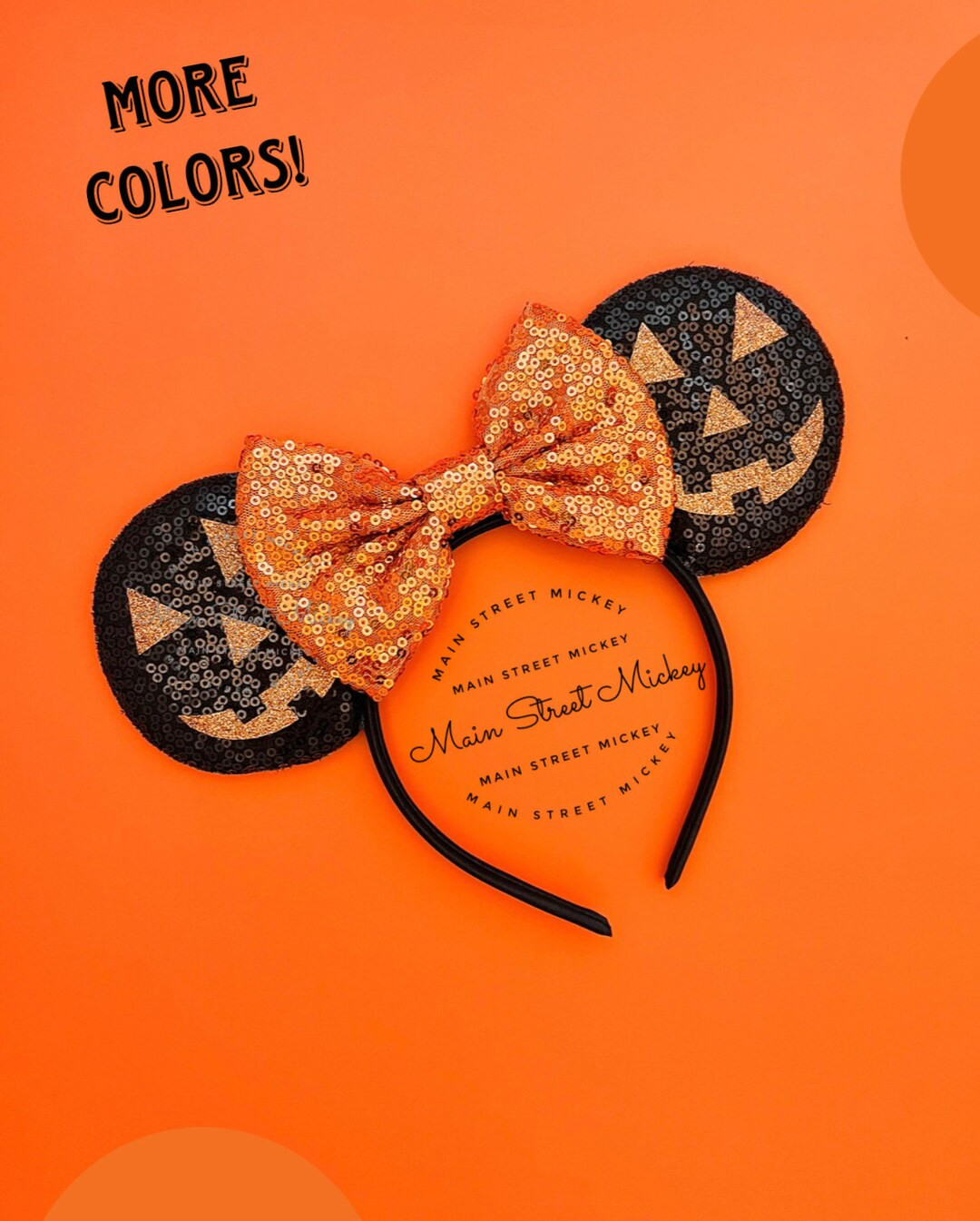 Minnie Mouse Pumpkin Ears, Disney Ears for Adults and Kids, Halloween Mouse Ear, Mickey Ear, Disn... | Etsy (US)