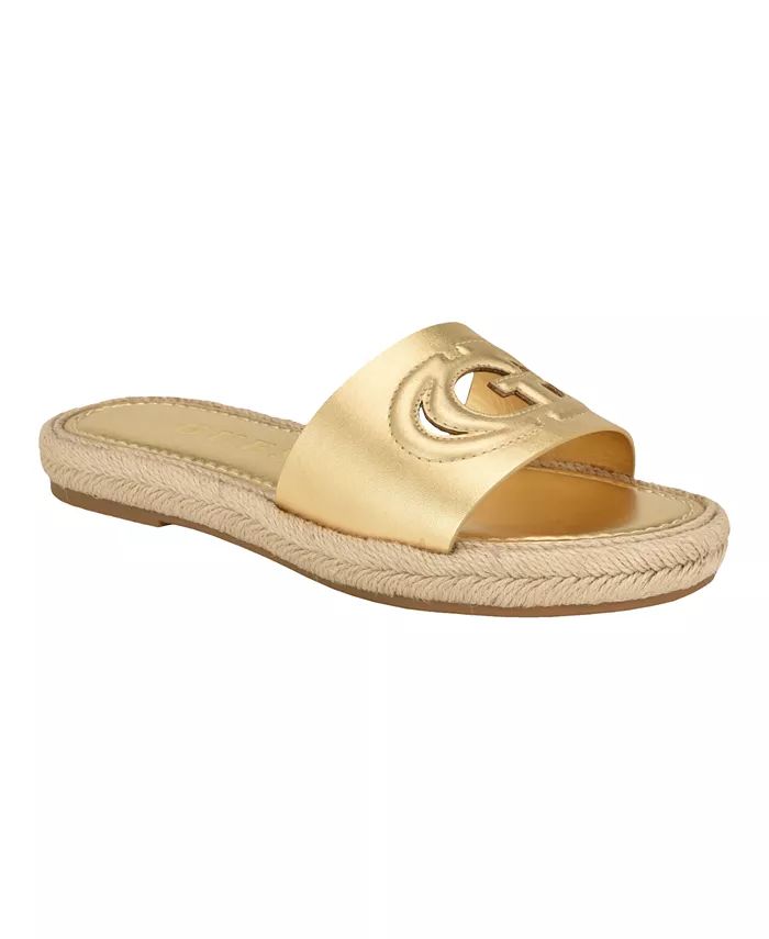 Women's Katica Cut-Out Logo Espadrille Slide Sandals | Macy's