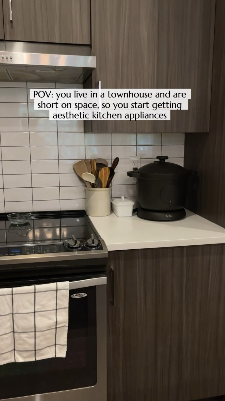 Real talk: we are SHORT on space. Our townhouse kitchen is small, and our cupboards are bursting at the seams. I wish I could hide all our appliances in the cupboards, but there is literally not enough space for them.  So aesthetic kitchen appliances, it is! 🍴

This is the Our Place Dream cooker in the color char, but it also comes in blue, tan, and a warm orange.  This is one appliance that I don’t feel like I have to hide away (not that I could anyway); it pressure cooks, slow cooks, sautes, and more.

I used it to make our favorite coconut nice (recipe below), and combined it with sheet pan roasted salmon and broccoli to make an easy weeknight dinner. 

🍚 Coconut rice recipe: Combine a 14oz can of full fat coconut milk, 1.5 cups of water, 1 tbsp of onion powder, 1 tbsp of garlic powder, salt, pepper, and 2 cups of jasmine rice.  Cook on high for 3 minutes and then let the pressure release naturally.  Enjoy!

#ourplacepartner #fromourplace #AestheticCookware, #DreamCooker, #KitchenGoals, #CookingInStyle, #HomeChef, #CookwareCrush, #KitchenDecor, #CookingEssentials, #SleekDesign, #DinnerInspiration Aesthetic cookware, Our Place Dream Cooker, Salmon dinner, instant pot. Pressure cooker, Kitchen accessories, Cookware design, Kitchen essentials, Culinary creativity, Cooking in style, Kitchen aesthetics. 

#LTKfamily #LTKVideo #LTKhome