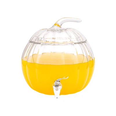 Mihael Glass Pumpkin Shaped Drink Beverage Dispenser | Wayfair North America