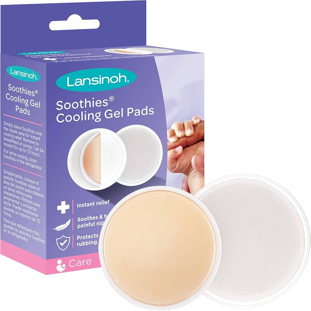 Lansinoh Soothies Breast Gel Pads for Breastfeeding and Nipple Relief, 2 Pads | Amazon (US)