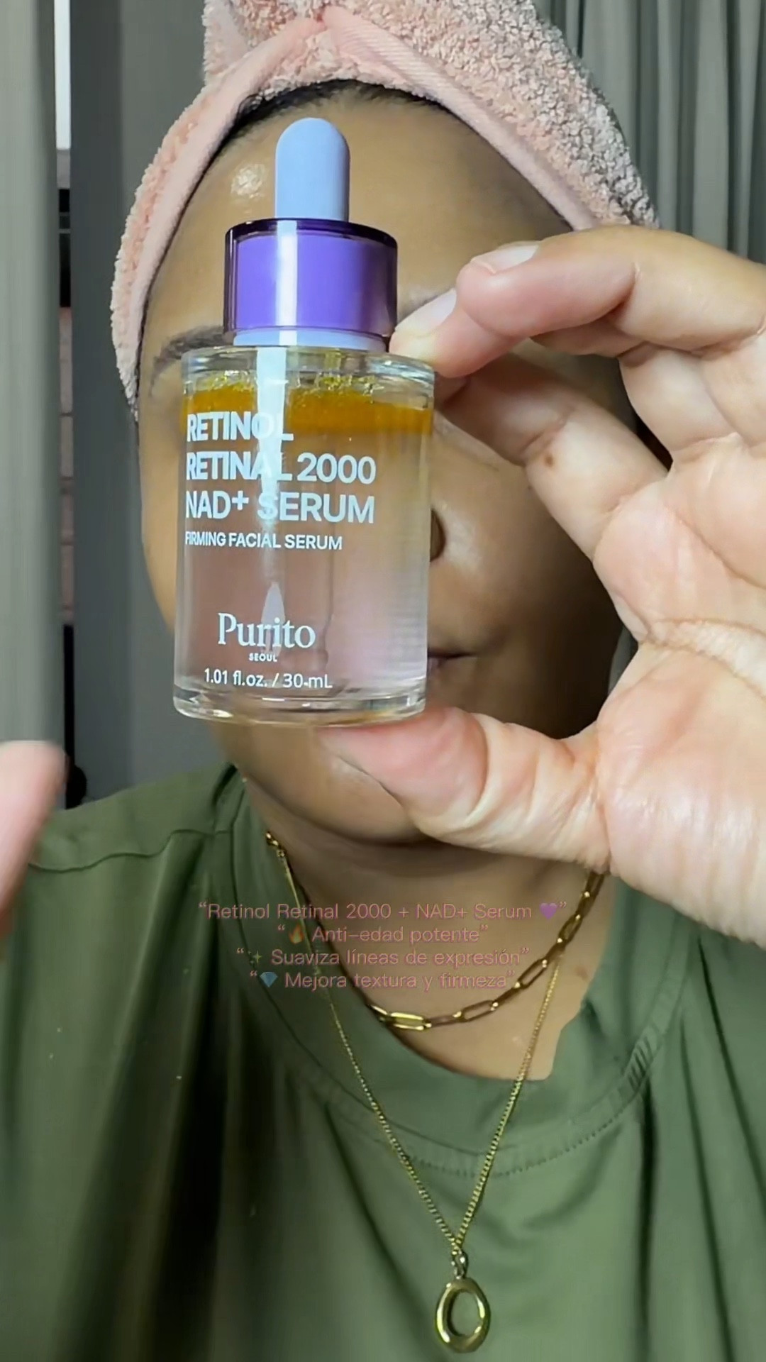Es el sérum NAD Purito Retinol Plus, que incluye tanto retinol como retinal. Es fácil de incorporar a tu rutina de cuidado de la piel y ofrece grandes beneficios sin causar **rojez o descamación**.

#LTKOver40 #LTKselfcare #LTKMothersDay