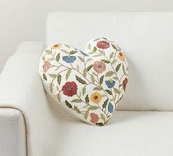 Spring Floral Heart Shaped Pillow | Pottery Barn (US)