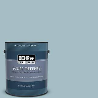BEHR ULTRA 1 gal. #PPU13-11 Clear Vista Extra Durable Satin Enamel Interior Paint & Primer 775001... | The Home Depot