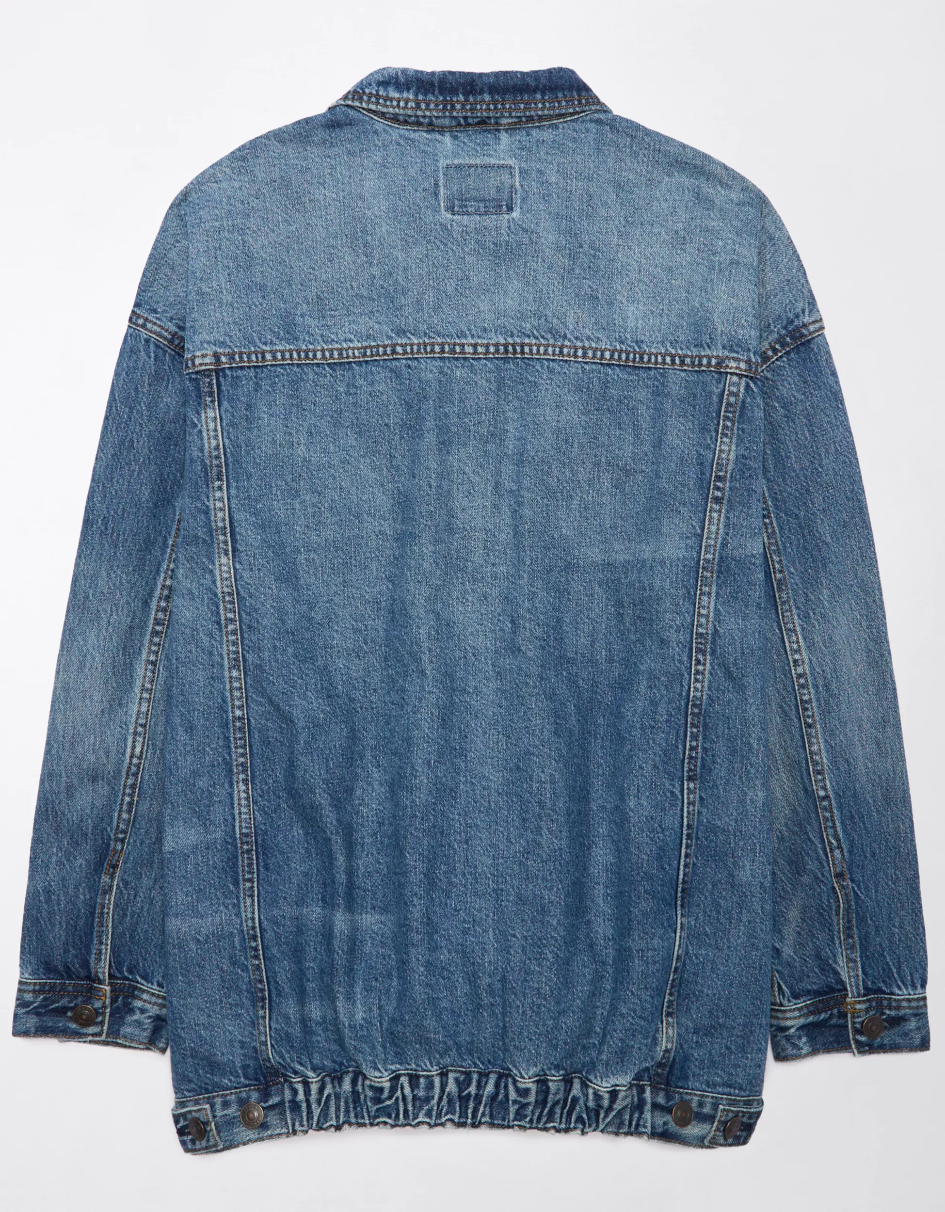 AE Strigid Oversized Boyfriend Denim Jacket | American Eagle Outfitters (US & CA)