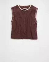AE Crew Neck Button-Up Sweater Vest | American Eagle Outfitters (US & CA)