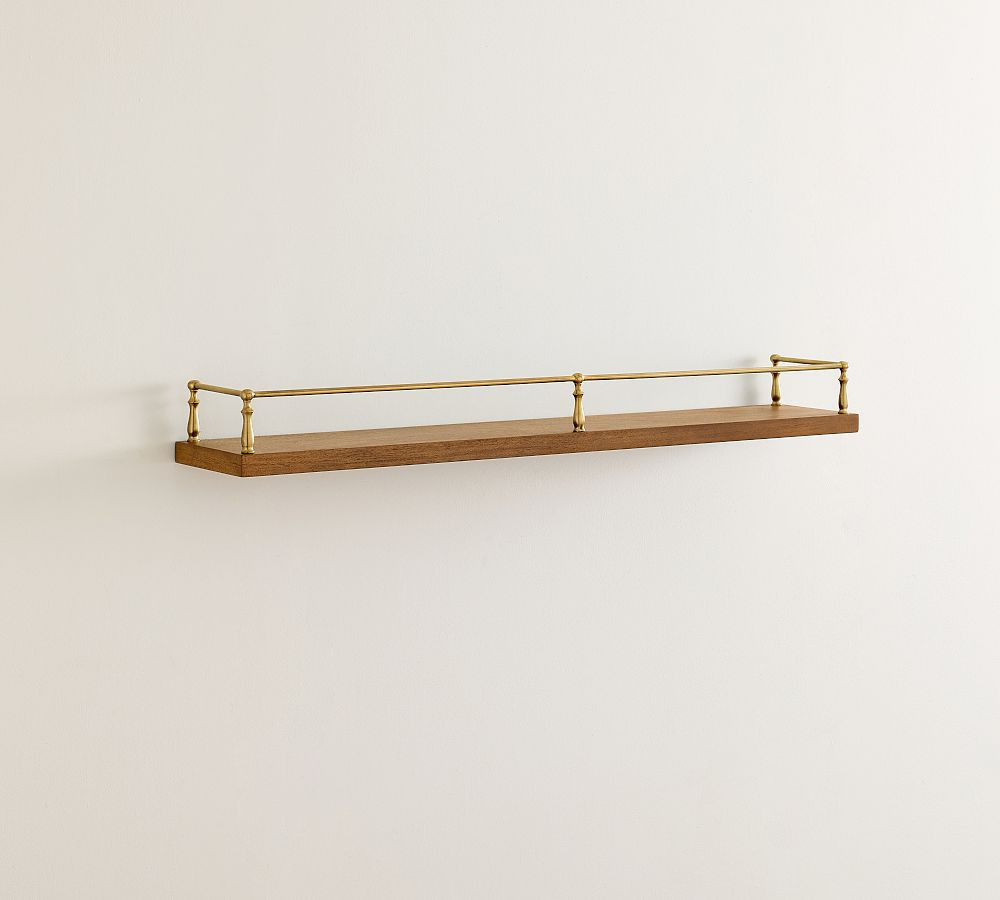 Summerville Reversible Rail Ledge, 48"" - Antique Brown/ Brass | Pottery Barn (US)
