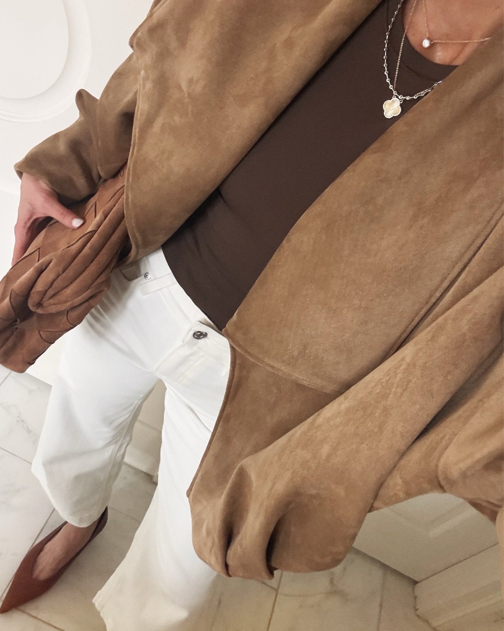 Zara best seller! This suede draped jacket. I'm wearing size small fits tts 