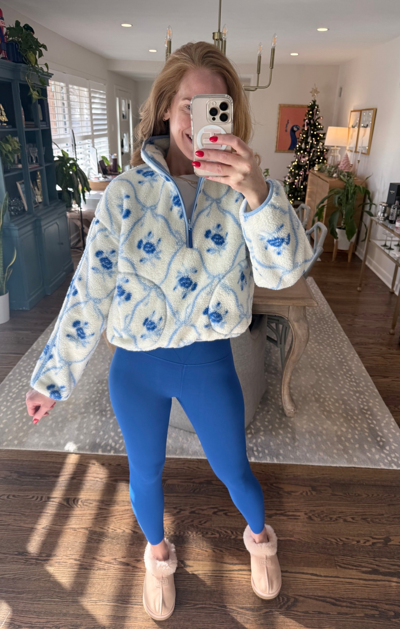 How cute is these Sherpa pullover from Old Navy! It’s under $30 and gives Love Shack Fancy vibes. I’m in a small. 
These Ododos leggings on Amazon are my favorite Amazon leggings, so soft! I’m in a small. 

#LTKFindsUnder50 #LTKSeasonal #LTKOver40