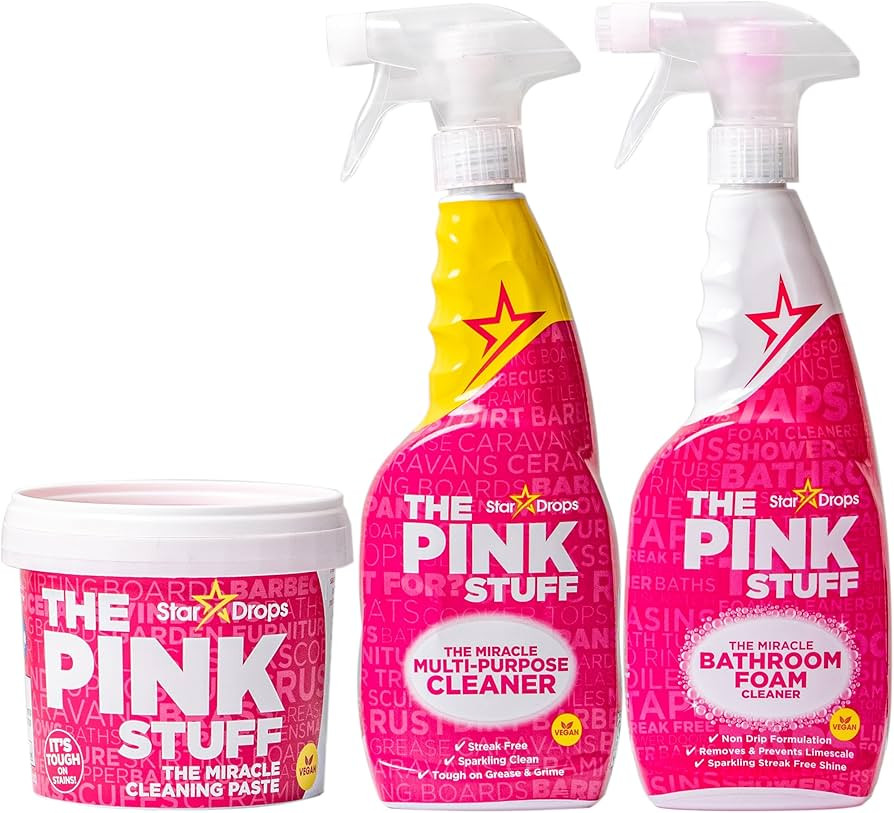 Stardrops - The Pink Stuff - The Miracle Cleaning Paste, Multi-Purpose Spray, And Bathroom Foam 3... | Amazon (US)