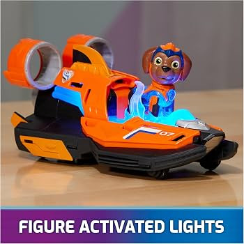 Paw Patrol: The Mighty Movie, Toy Jet Boat with Zuma Mighty Pups Action Figure, Lights and Sounds... | Amazon (US)
