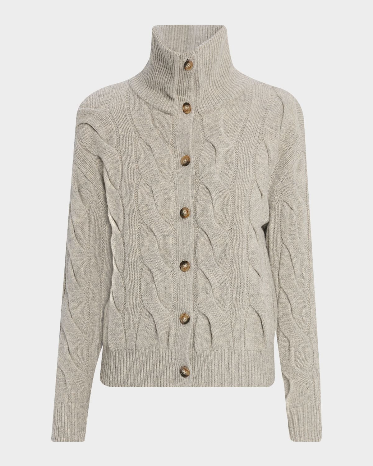 Wool & Cashmere Cable-Knit Cardigan | Neiman Marcus