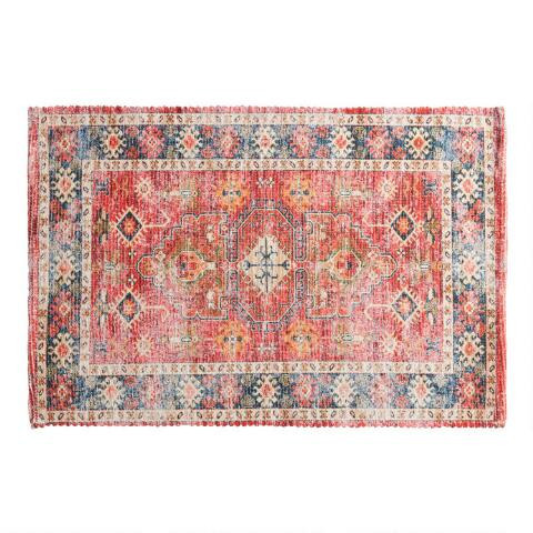 Alaina Multicolor Persian Style Rug Print Bath Mat | World Market