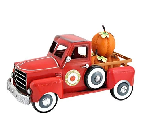 Zaer Ltd. Metal Autumn Harvest Truck with Removable Pumpkins (Red) - Walmart.com | Walmart (US)