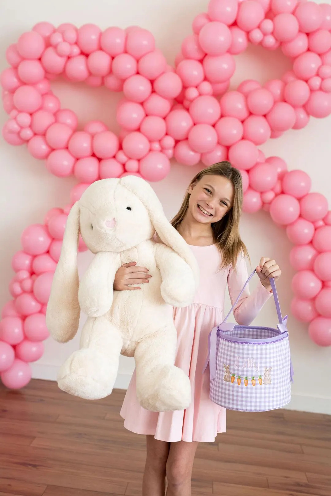 Personalized Easter Basket! Embroidered Gingham Easter Basket, Girls Purple Easter Bucket, First ... | Etsy (US)