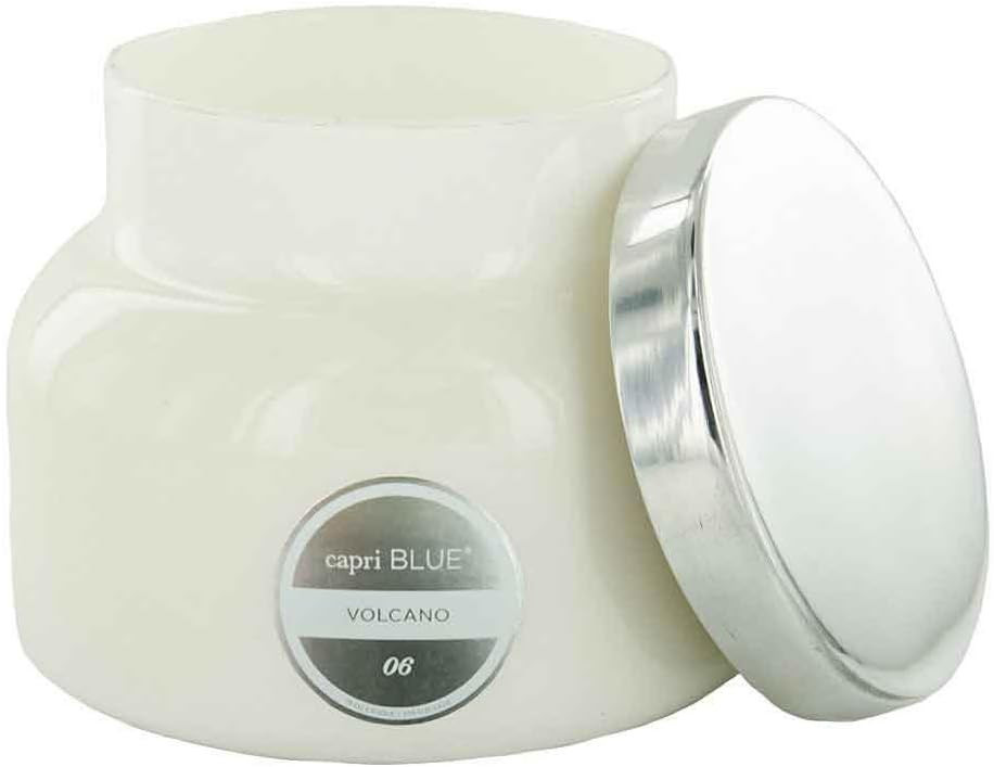 Capri Blue Scented Candle - Cotton Wick - Luxury Aromatherapy Candle - 19 Oz - Volcano - White | Amazon (US)