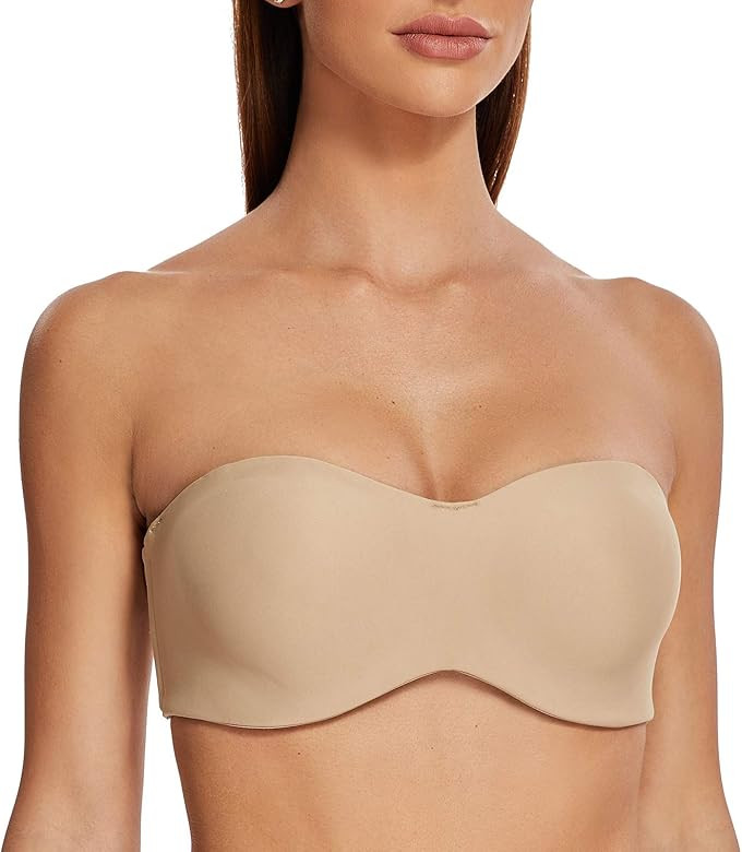 MELENECA Women's Strapless Bra for Large Bust Minimizer Unlined Bandeau with Underwire | Amazon (US)