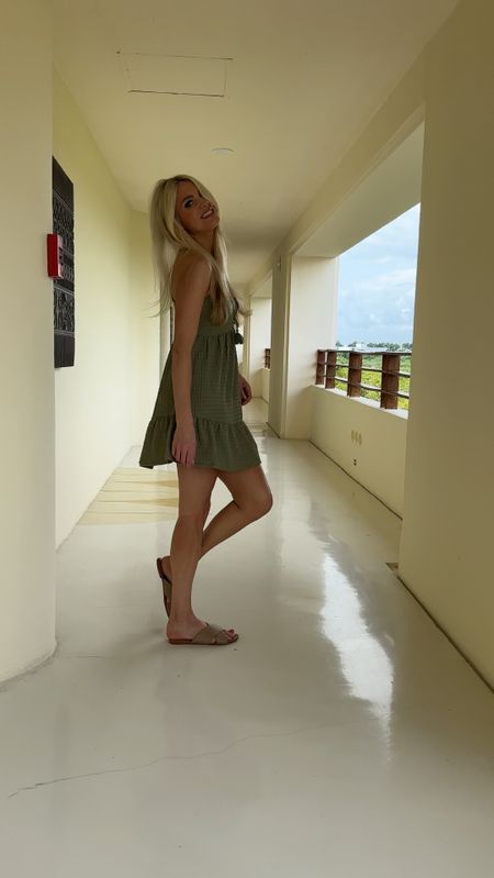This little olive green dress is perfect for a vacation or a warm summer day

#LTKVideo #LTKstyletip