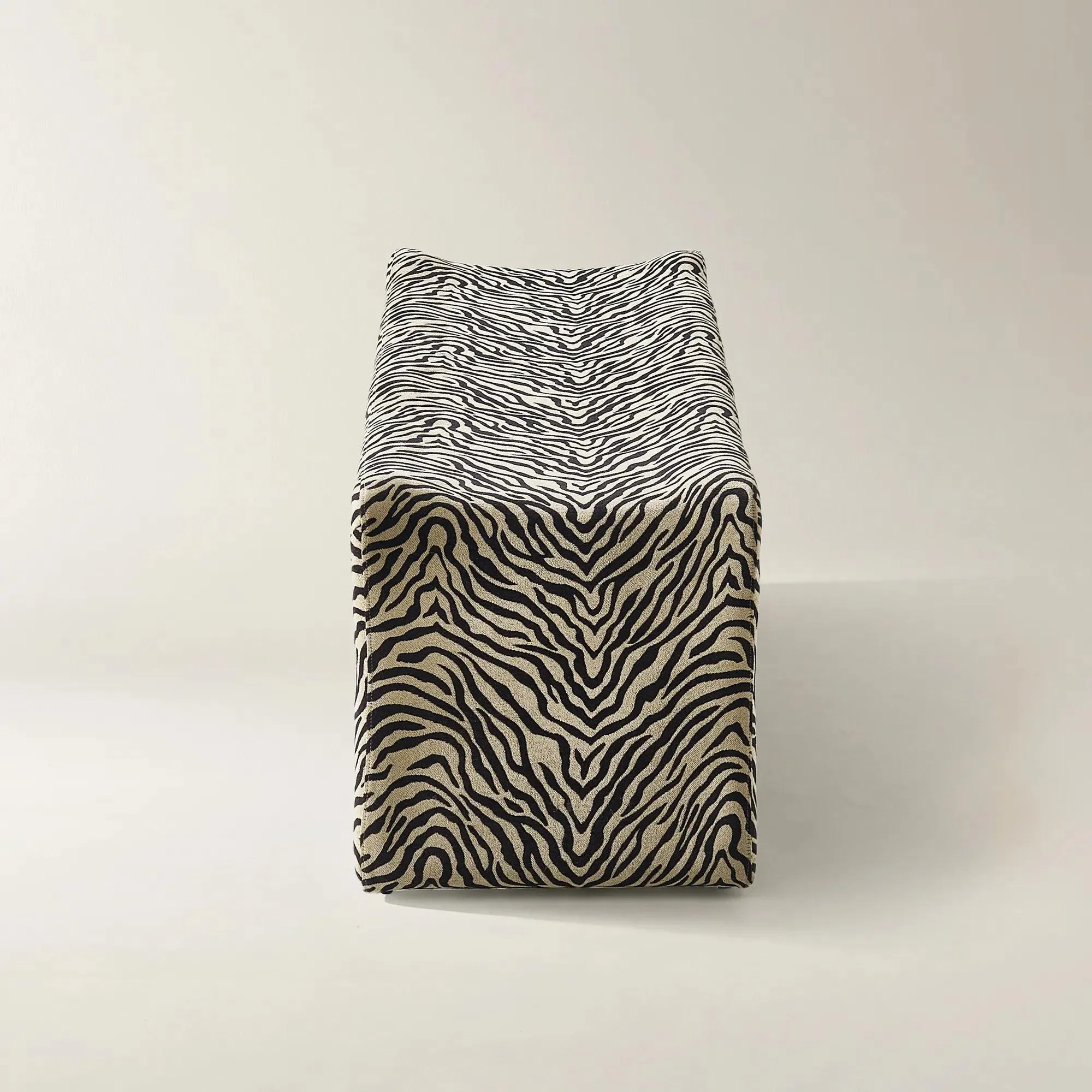 Romy Zebra Performance Chenille Bench (61.5") | Z Gallerie