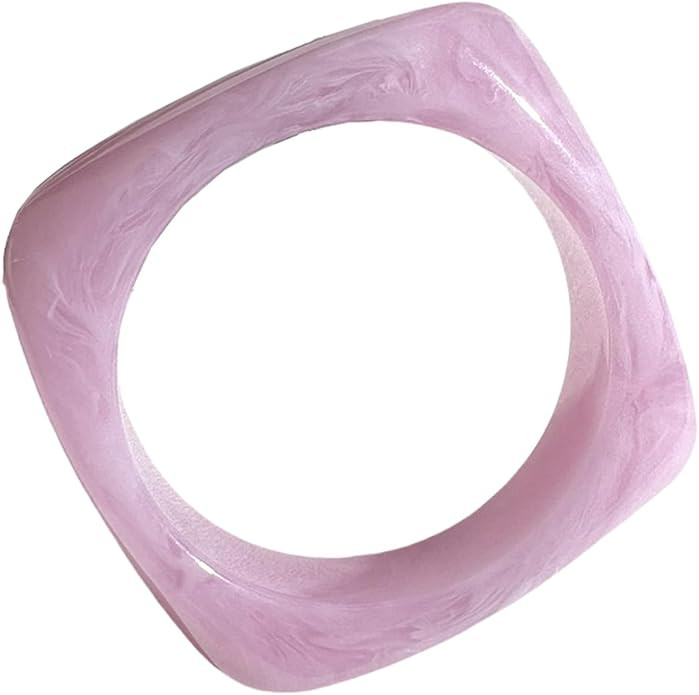 ​​Chunky Multicolor Acrylic Bangle,Vintage Irregular Large Square Bracelet Resin Plastic Cand... | Amazon (US)