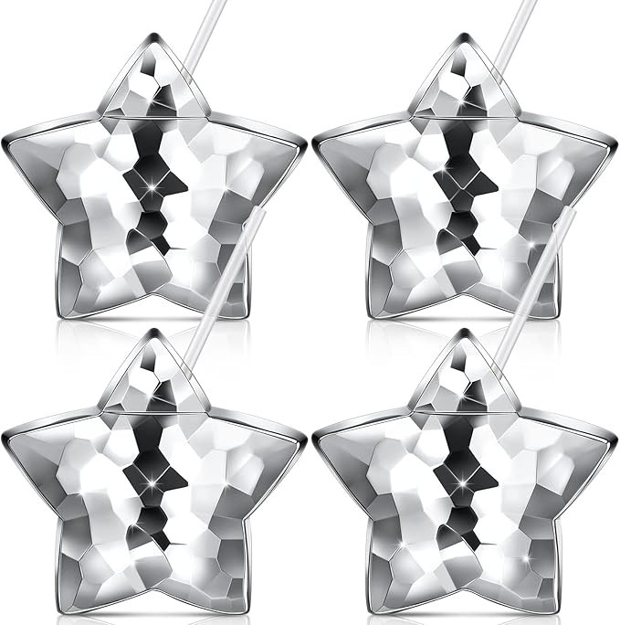 4 Pcs Disco Cups for Party Reusable Disco Cups Bachelorette Disco Flash Cup Tumbler Silver Shiny ... | Amazon (US)