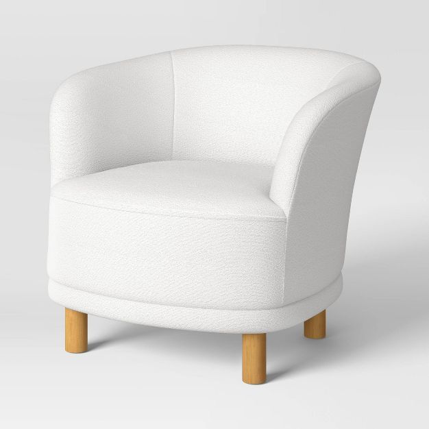 Dukes Sculptural Barrel Accent Chair Cream - Threshold™ | Target