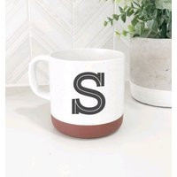Initial Mug | 13Oz Satin Finish With Speckles & Unglazed Bottom | Etsy (US)