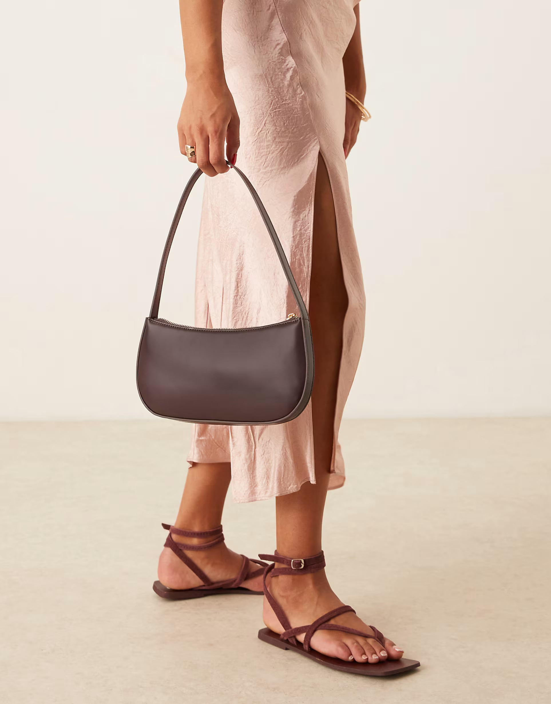 ASOS DESIGN shoulder bag in burgundy | ASOS | ASOS (Global)
