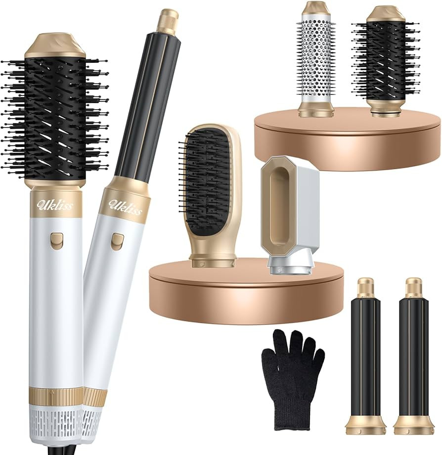 6 In 1 Blow Dryer Brush, Ukliss Hair Dryer Brush with Ionic Technology, Multifunctional Hair Styl... | Amazon (US)