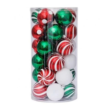 Goodly Multi-color Plastic Ball Ornaments 30 Count (2.36 ) | Walmart (US)