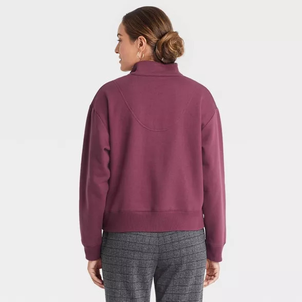 Women's Fleece Quarter Zip Sweatshirt - A New Day™ | Target