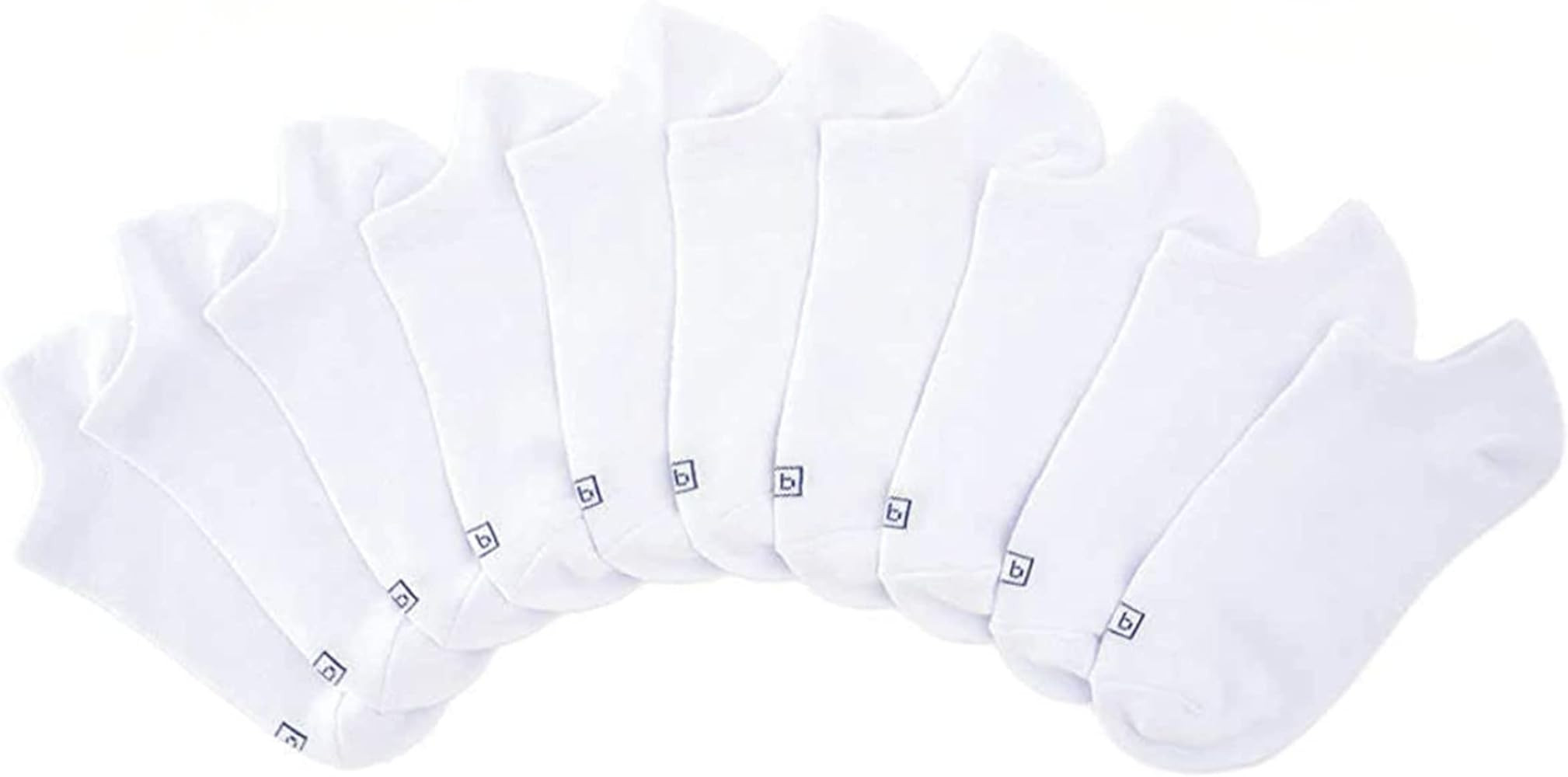 K. Bell Women's No Show Socks, White, 10 Pairs | Amazon (US)