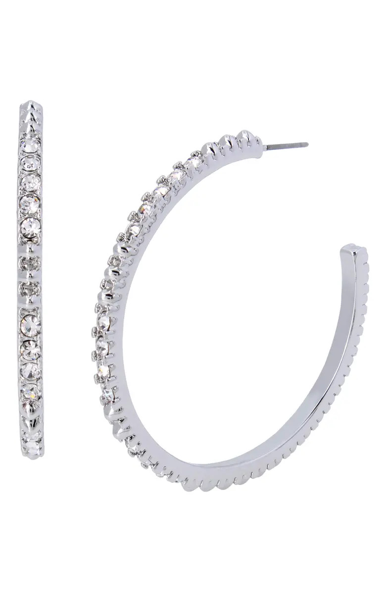Crystal Frontal Hoop Earrings | Nordstrom