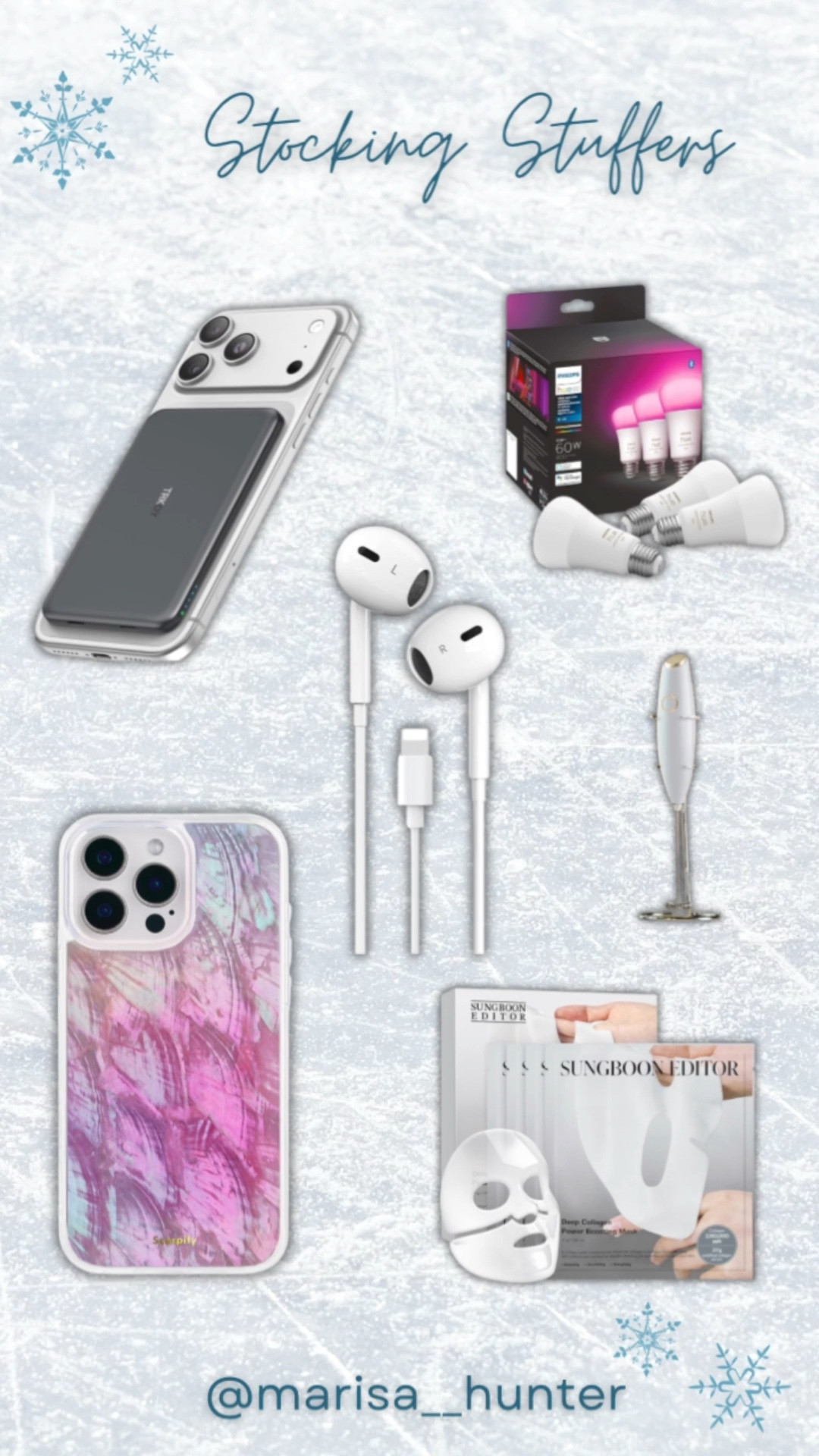 Stocking stuffers 

Phone case phone charger wired ear buds brother hue light bulbs face mask gifts for mom gifts for dad 

#LTKGiftGuide #LTKmomlife #LTKMens