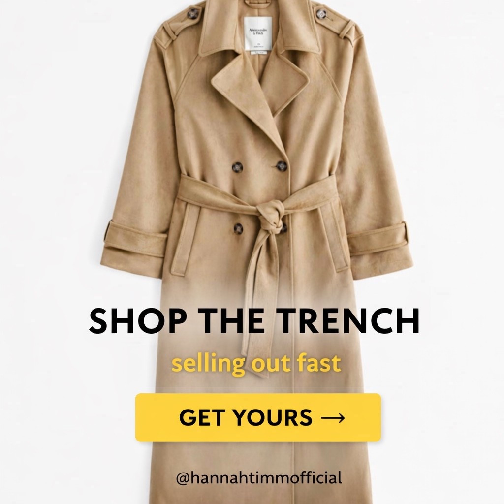 If you’ve been looking for the perfect trench…this is it.
Classic, flattering, and going FAST.
Grab yours while it’s still in stock.

#spring #springfashion #trench #trenchcoat