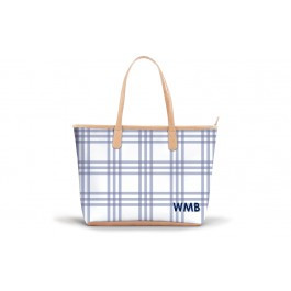 Savannah Zippered Tote - Caitlin Wilson Monogram Stripe | Barrington Gifts