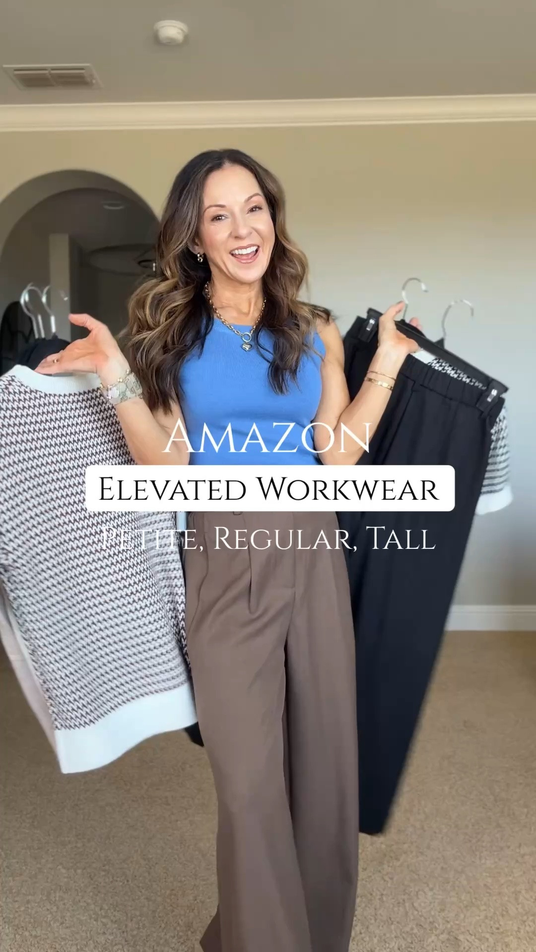 You will love these wool blend anti-piling fiber sweaters and trousers that come in petite, regular & tall. wearing an XS in sweaters and XS petite in pants.  For ref: I'm 5'1", 108lbs wearing the smallest size in all.  Elevated workwear

#LTKWorkwear #LTKPetite #LTKOver40