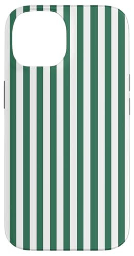 Green and White Vertical Stripes Trendy Lines Case for iPhone 14 | Amazon (US)
