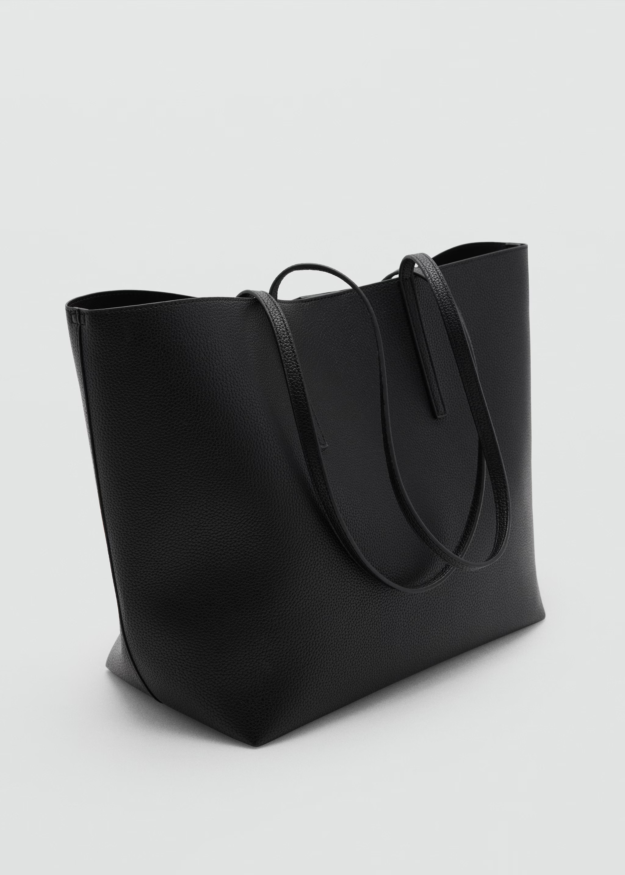 Pebbled effect shopper bag - Woman | MANGO United Kingdom | MANGO (UK)