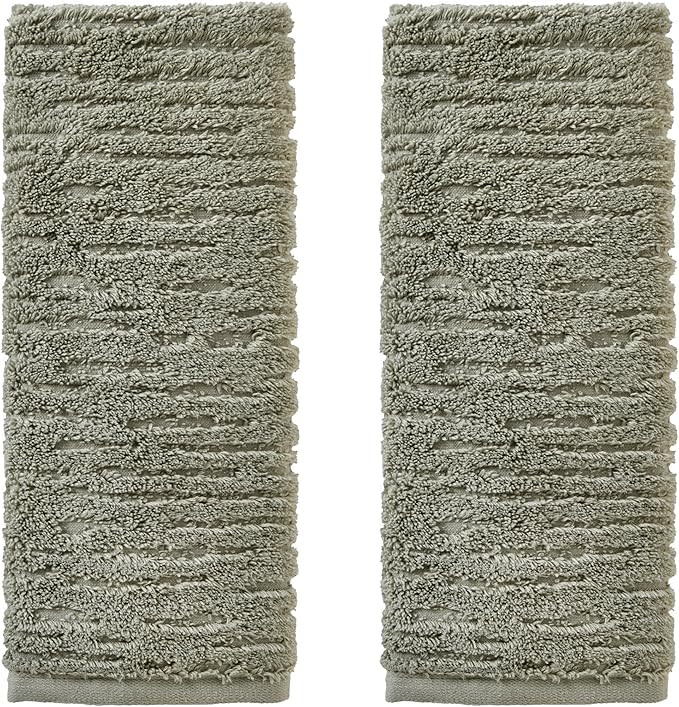 SKL Home CloudSoft Cotton Luxury 2-Piece Hand Towel Set, Sage | Amazon (US)