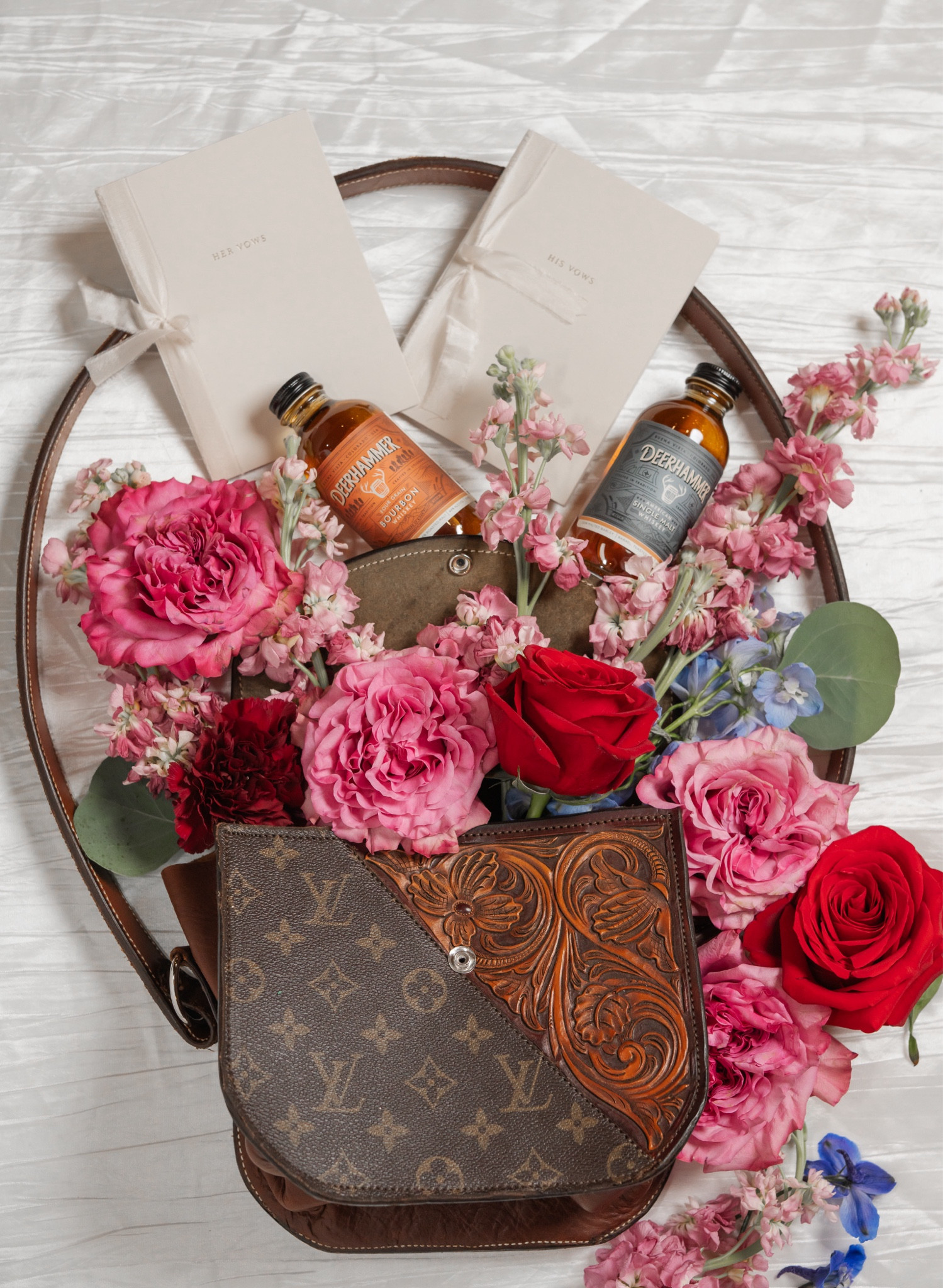 A flat lay with these beautiful vow books and leather bags ❤️
Venue: @willowskyranch
Coordination + Lead Styling: @xomaddssss
Photographer: @ur.weddings
BTS: @ur.weddings
Photographer: @joannaandbrettphoto
Florals: @heypoppylayne
Dried Florals + Hairpieces: @florkeeps
Signage: @gracekatedesignco
Hair + Make Up: @mandalin_collective
Dresses + Accessories: @27dressesco
Bartender: @kreative_mind_events
Picnic Proposal: @a_date_to_remember_
Leather Gifts: @kcleatherstudio
Bride + Co Coordinator: @malorrijames
Brunette Bridesmaid: @sarahhelizabethb
Blonde Bridesmaid: @loxofgold_
Picnic Couple: @katelyn_ann_brown
Dog Handler: @jgosluckydog

#LTKItBag #LTKWedding #LTKFindsUnder50