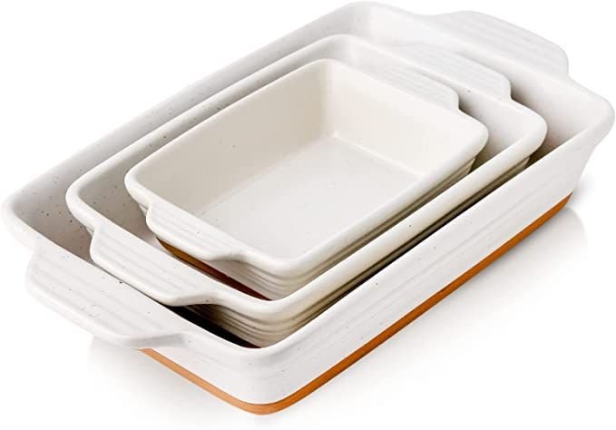 Amazon.com: YMASINS Ceramic Baking Dishes for Oven, Casserole Dish Rustic, Extra Large Lasagna P... | Amazon (US)