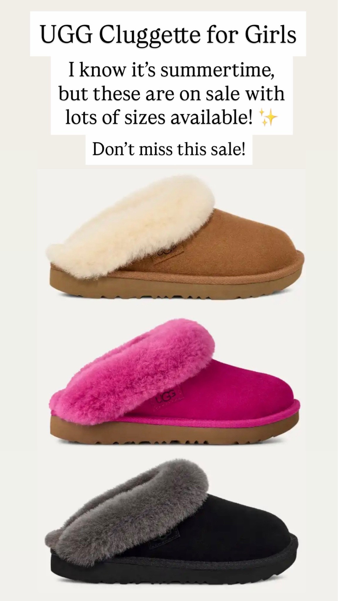 UGG CLUGGETTE FOR KIDS ON SALE

#LTKKids #LTKSaleAlert