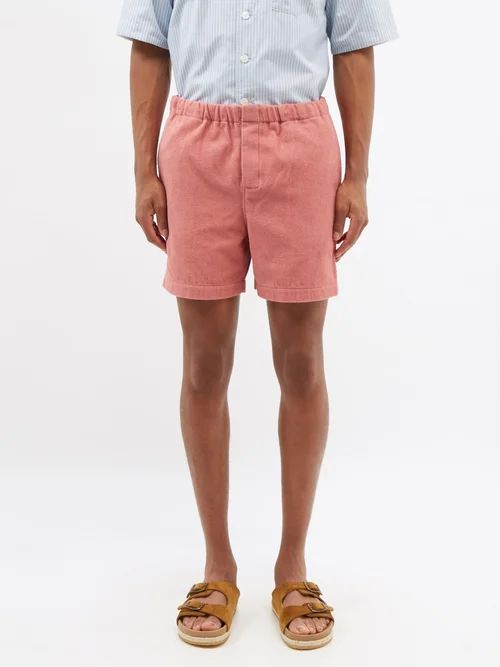 Auralee - Organic Cotton-terry Shorts - Mens - Pink | Matches (US)