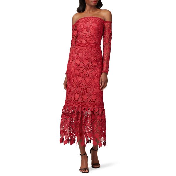 Shoshanna Jolette Dress red | Rent the Runway