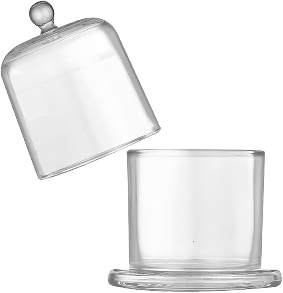HOMSFOU Glass Butter Container Glass Butter Dishes with Lids Mini Butter Keeper Containers Clear ... | Amazon (US)