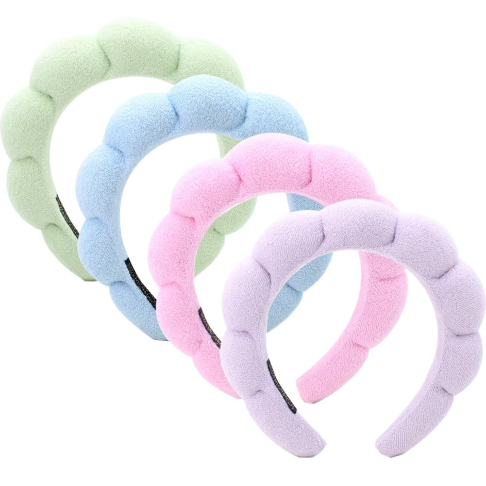 Spa Headband for Washing Face, Set of 4 Skincare headbands, Soft Skin Care Headband for Makeup Re... | Amazon (US)