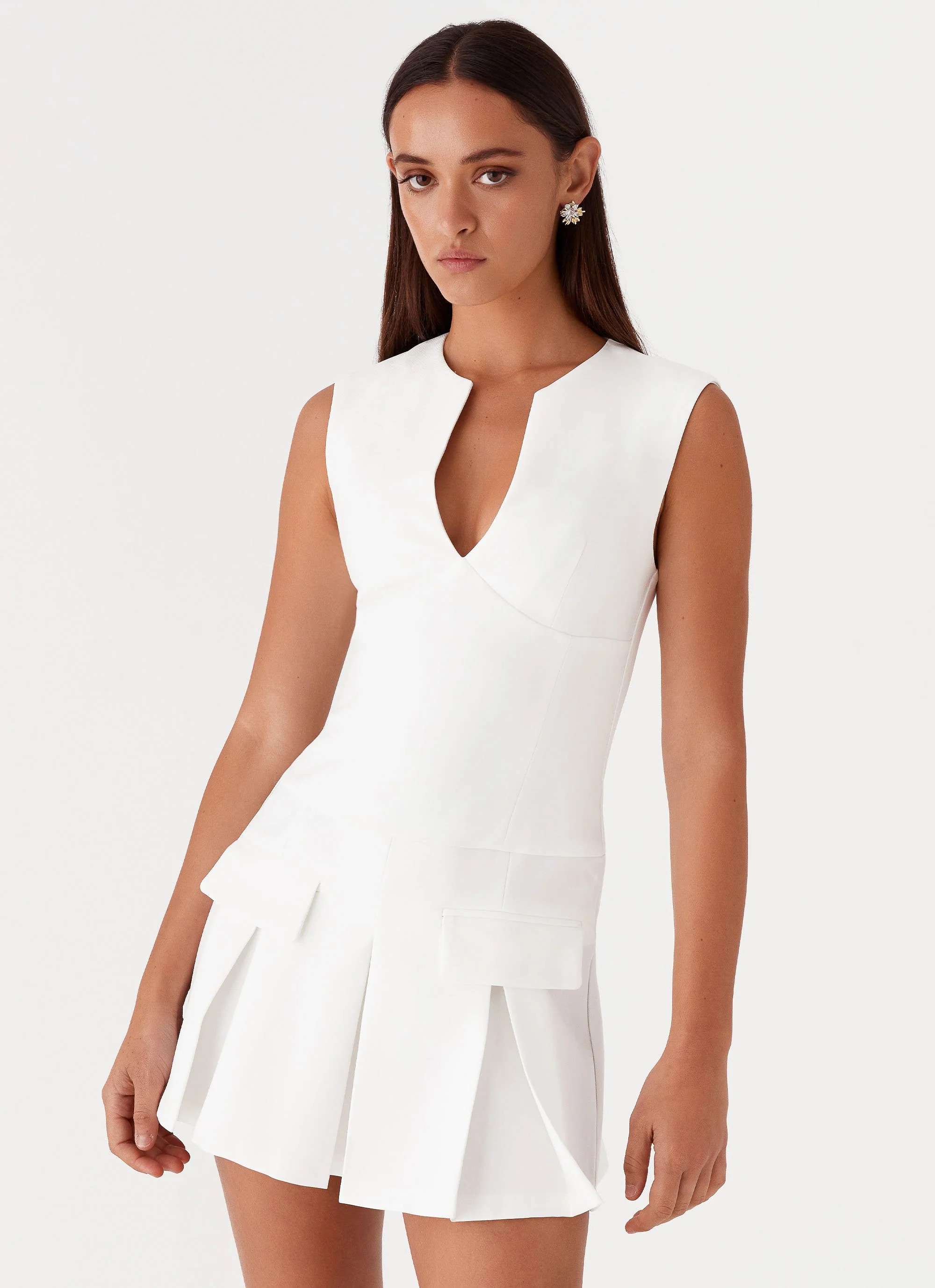 Cassia Mini Dress - White | Peppermayo (Global)