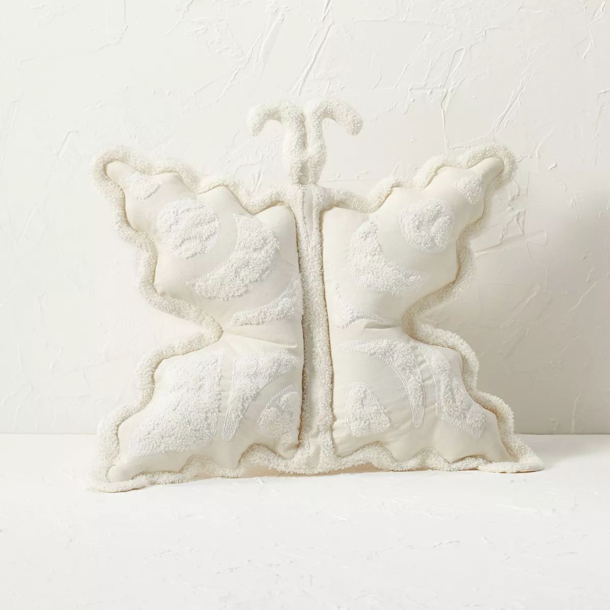 18"x16" Butterfly Shaped Decorative Pillow Cream - Opalhouse™ designed with Jungalow™ | Target